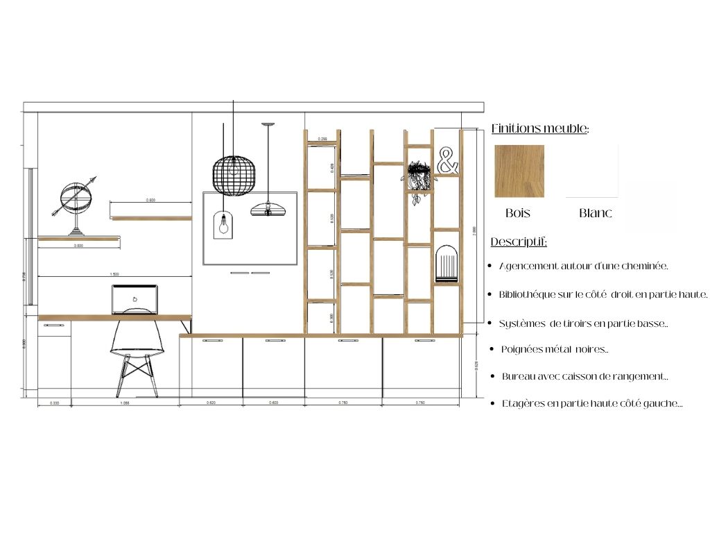 Meuble sur mesure decoration d'interieur boulogne sur merl